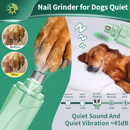 CATPICK 2-in-1 Cat Nail Clippers & Dog Nail Clippers Trimmers for Large Medium Small Dogs Cats Claw Trimmer Quick Sensor and Safety Guard USB Rechargeable with 2 LED Lights Dogs Nail Trimmer - color: Green 2
