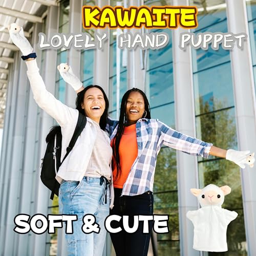 Cute Sheep Hand Puppets (1 Pack) for Kids, Toddlers and Adults, Farm Animals Plush Toys, Sheep Stuffed Animals Interactive Toys, Hand Puppet for Party Favors, Birthday, Teacher Student Award - style: Sheep