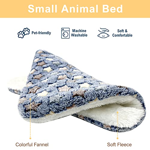 3PCS Rabbit Bed, Soft Bunny Bedding, Fleece Guinea Pig Blanket | Warm Plush Sleeping Mat, Cage Liner for Hamster Ferret Squirrel Hedgehog Rat - color: 01 - (3 Pcs)