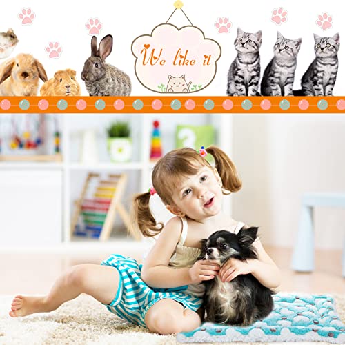 4-Piece Rabbit Bunny Bed - 13 x 19 Inch Guinea Pig Bed Mats - Plush Bunny Pad Mats for Small Animals, Dogs, Cats, Hamsters - Heart Pattern - size: 13 x 19 Inch