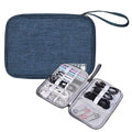 Organizer Case Small Electronic Devices USB Charger Accessories Mouse Phone Cable SD Power Bank Earphone - color: Medium-Deep Blue