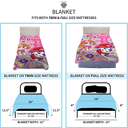 Paw Patrol Girls Kids Bedding Super Soft Plush Micro Raschel Blanket, 62 in x 90 in, (Official) Nickelodeon Product By Franco - color: Paw Patrol Girls, size: 62 in x 90 in