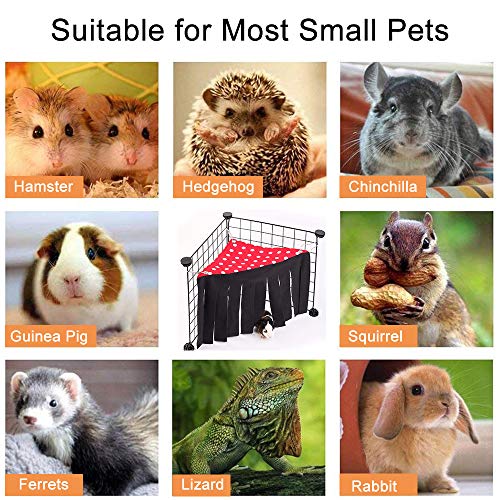 WishLotus Hamster Hideout, Small Animal Hideaway Tent Fleece Forest Pet Cage Accessories Nest Bedding for Chinchilla Guinea Pig Hedgehog Rat Squirrel Ferret Dwarf Bunny (Blue+Grey)