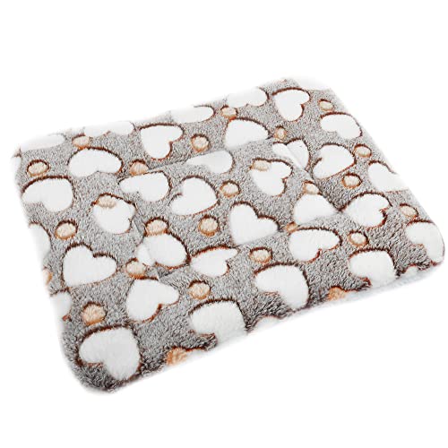 Small Animal Bed Mat, Soft & Warm, Suitable for Guinea Pig, Hamster, Rabbit, Rat and Bearded Dragon (XX-Large(19.7''x15.7''), Heart Brown) - color: Heart Brown, size: XX-Large(19.7''x15.7'')