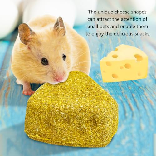 6 PCS Bunny Chew Toys for Teeth Natural Guinea Pig Treat Sweet Potato Pumpkin and Timothy Hay Chewing Bowl Edible Small Animal Molar Toys for Rabbit Chinchilla Hamster Gerbil Rat - color: Triangle,Multi-colored