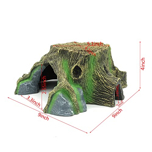 Resin Large Turtle Tank Accessories Reptile Hideouts Cave | Habitat Decor, For Gecko, For Leopard Lizards, For Toad