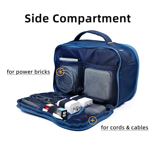 Accessories Bag & Tech Pouch | Organizer for Cables, Electronics & Everyday Essentials, Water-Repellent, Dual-Sided Padded - color: Blue Abyss