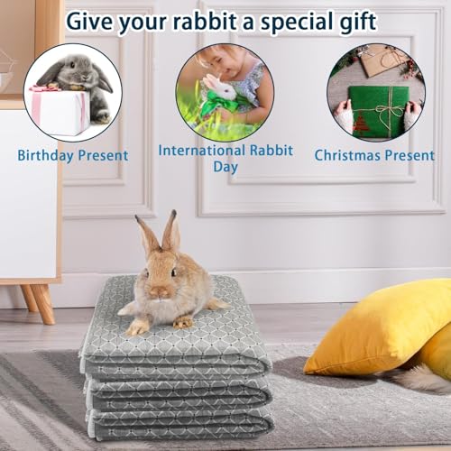 kathson Rabbit Cage Liners Washable 31"x78" Reusable Guinea Pig Cage Liner Soft Bunny Floor Mat Non-Slip Rabbit Rug Super Absorbent Bunny Carpet for Hamsters Ferrets All Small Animals - size: 31" x 78" - 1pcs