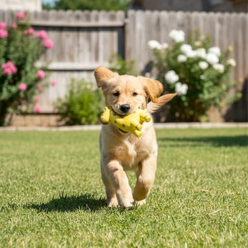 Multipet Giraffe Dog Toy | Latex Giraffe Dog Toy | Giraffes Squeaky Pet Toys | Squeaky Interactive Toys for Dogs (Yellow/Brown) - color: Yellow/Brown