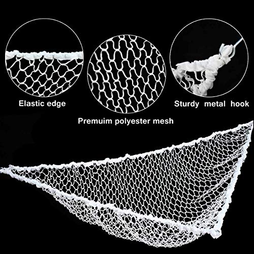 Hammock Mesh Toy Net Stuffed Animal Hammock Mesh Toys Net for Kids Jumbo Large Storage Mesh Net for Pet Corner Animal Hammock Stuffed Animals Wall Hanging Organizer Christmas Gift (White)