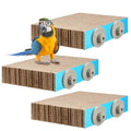 Skyygemm 3 Pcs Bird Chew Toys Parrot Perch Cardboard Platform for Cage Bird Paw Grinding Stand Parrot Cage Playground Exercise Toys for Macaws Small Parakeets Budgies Conure Cockatiel(Medium) - size: Medium