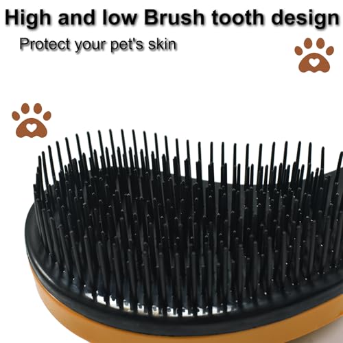 Puppy Brush, Soft Dog Brush for Grooming, Puppy Hair Remover Brush Comb, Grooming Tool for Poodles,Teddy, Yorkies, Maltese, Shih Tzu, Chihuahua, Gold - color: Gold
