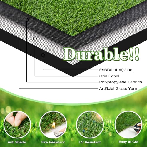 GLOBREEN 34" x 23" Fake Grass Pee Pad for Dogs Potty Training Turf Pets Mat - Indoor Outdoor Use - size: 23x34 Inch