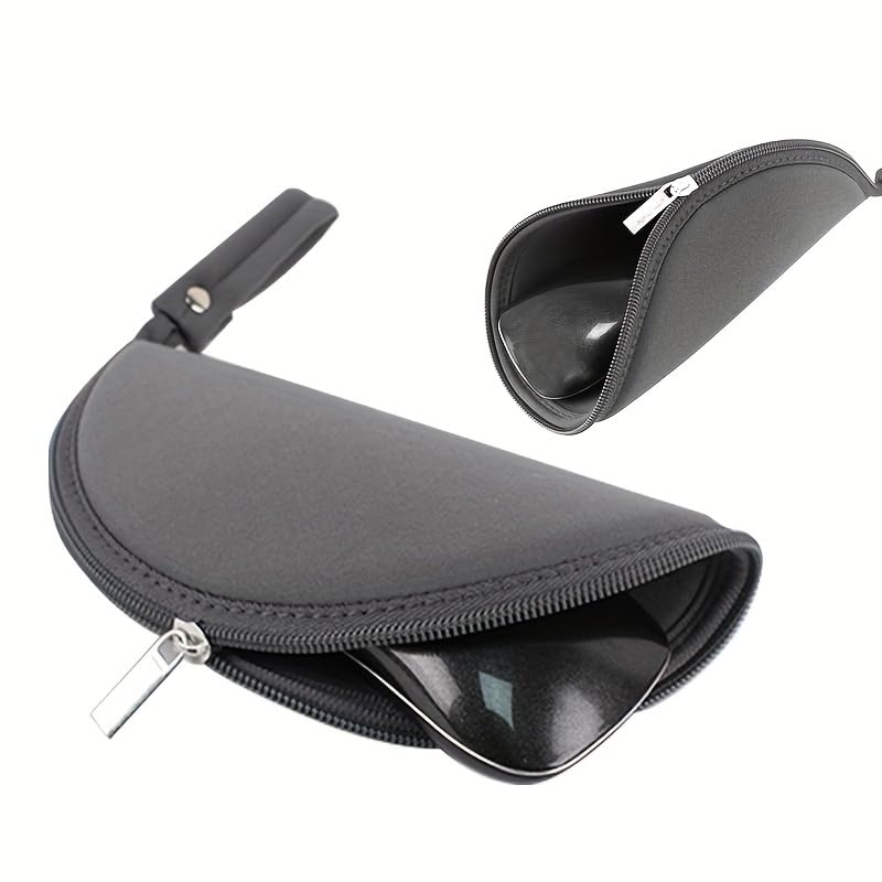 Portable Digital Storage Bag with Mouse Pad & Headphone Pouch Multifunctional Organizer for Travel Data Cables and Accessories (Black)