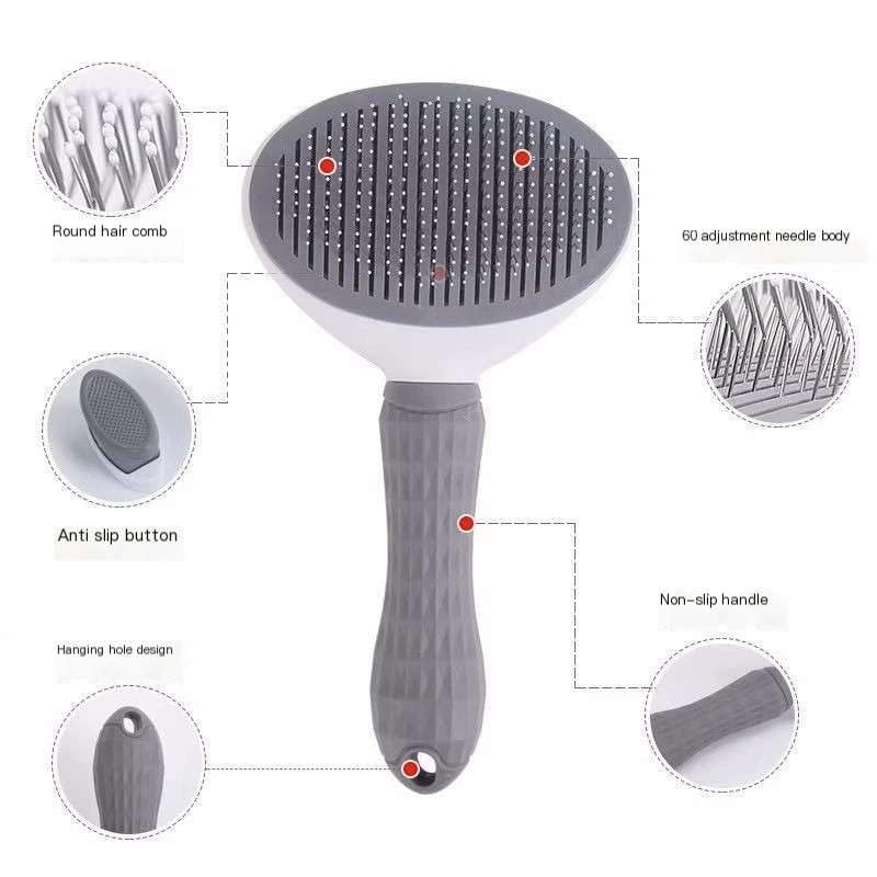Cat Brush for Shedding, Kitten Brushes for Indoor Cats, For Long or Short Haired Cats,Cat Hair Brush Grooming Deshedding Brush for Dog Kitten Removes Loose Fur and flea removal comb