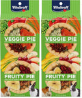 Vitakraft Veggie & Fruity Pie Treat for Pet Rabbits,Guinea Pigs,and Hamsters,2 Pies,Brown,24" x 50",1.27 Ounce,(Pack of 2) - size: 1 Ounce (Pack of 2)