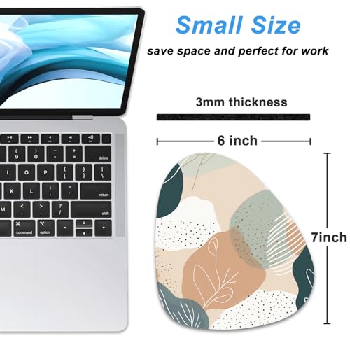 Rimilak Small Mouse Pad 6 x 7 Inch, Irregular Mini Mouse Pad with Non-Slip Rubber Base, Waterproof Compact Mouse Mat for Laptop Computer Wireless Mouse Keyboard Home Office Travel, Cute Leaf - color: Cute Leaf, size: 7L x 6W inches