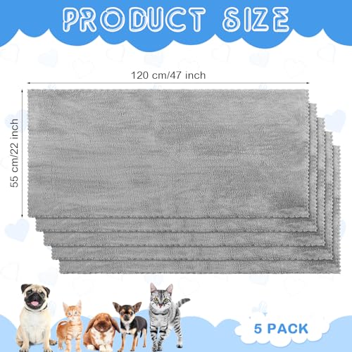 SmoothNovelty 5 Pcs Waterproof Guinea Pig Blankets Washable Small Animal Pee Pad Pet Blanket Sleep Bedding Mats Absorbent Guinea Pig Cage Liner Reusable Pet Sleep Pad(Gray,22" X 47",Classic) - color: Gray, size: 22" X 47", style: Classic