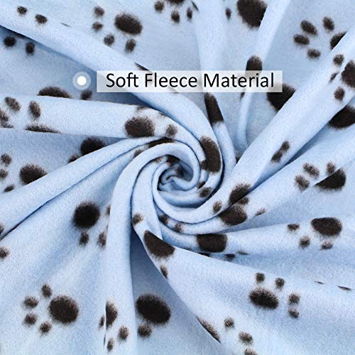 Comsmart Pet Blanket Dog Cat Soft Fleece Blankets Sleep Mat Pad Bed Cover with Paw Print for Kitten Puppy and Other Small Animals, 6 Pack of 39x35 Inches - size: 6 Pack of 39x35 Inches