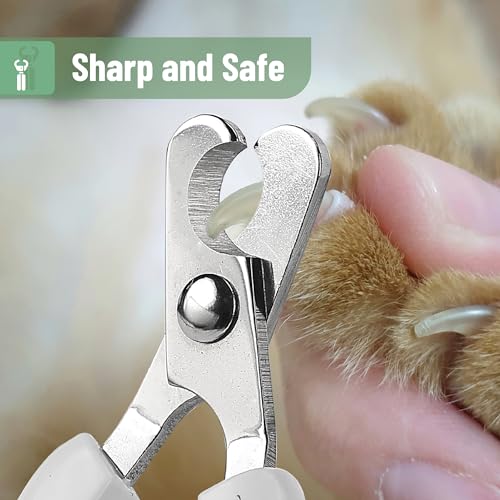 Mr. Pen- Cat Nail Clipper, Stainless Steel | Professional Sharp Cat Claw Trimmer for Small and Medium Cats, Pet Nail Clipper with Sturdy Non Slip Handle - color: Grey/Tea Green