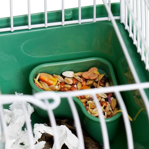 9.1×6.7×6.3 inch Small Portable Hamster Cages, Hamster Carrier, Pet Travel Carrier, Small Animal Pet Cages, with Water Bottle, Food Bowl, Wheel, Blue