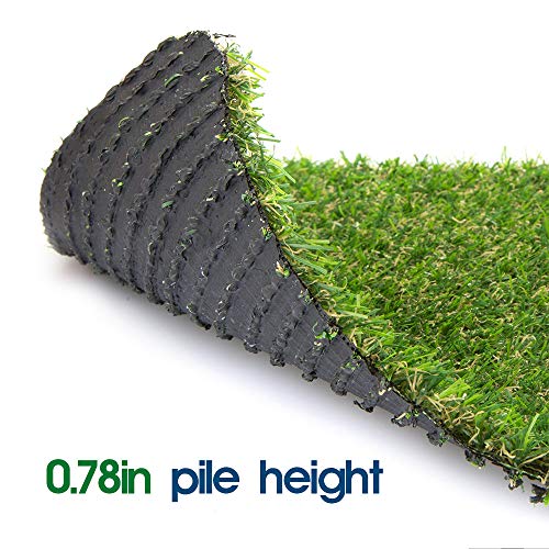 Artificial Grass Lawn Turf 0.8inch Realistic Synthetic Grass Mat, Indoor Outdoor Garden Lawn Landscape for Pets,Fake Faux Grass Rug with Drainage Holes - size: 1FTX30FT