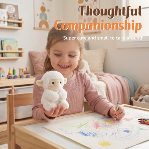 Ditucu Palm-Sized Sheep Stuffed Animals Cute Soft Lamb Plush Doll Small Plushies Toys Gifts for Kids White 6 inch - style: Sheep