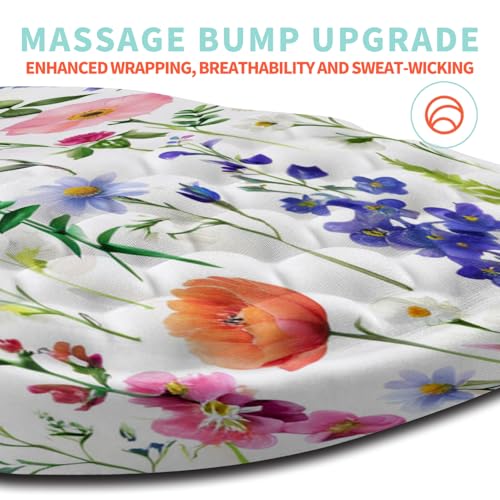 Ergonomic Mouse Pad Wrist Support with Memory Foam Massage Bulge, Carpal Tunnel Pain Relief Mousepad Wrist Rest for Mouse(12x8 inch, Flowers) - color: Kg038-flowers