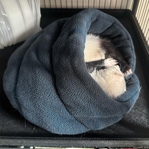 Ferret Bed Cave and Hideouts Comfortable，Ferret Hideaway Bed Accessories for Cage Ferret Beds and Hideouts Safe & Cozy for All Ages Ferrets(Grey) (Grey) - color: Grey