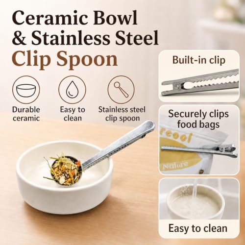 6 Pcs Basic Hamster Cage Accessories Set, Magnetic Water Bottle,Sand Bath with Cleaning Scoop Food Bowls,Food Scoop,for Dwarf Syrian Hamsters Gerbils Mice Degus or Other Similar-Sized Small Pets