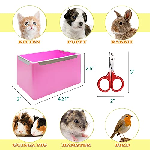 Food and Water Bowl for Hamster/Rabbit/Chinchilla/Guinea Pig Other Small Pets,Rabbit Guinea Pig Hay Feeder,Made from Non-Toxic, BPA Free Plastic and Minimizing Waste and Mess