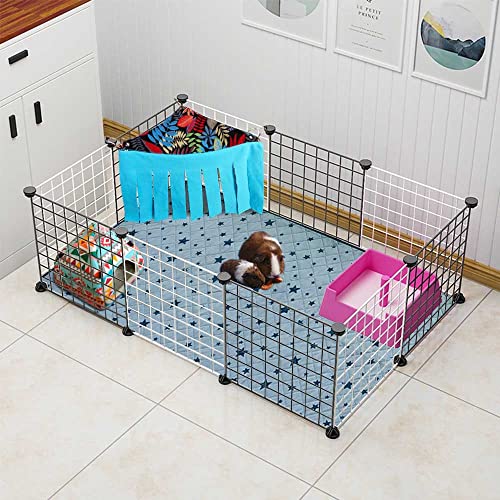 RIOUSSI Guinea Pig Hideout Hideaway Corner Fleece Toys Cage Accessories | Reversible Sides | Soft Fleece Fabric | Come with Hooks | Guinea Pig Hammock for Small Animals | Black Leaves, Triangle - color: Black Leaves