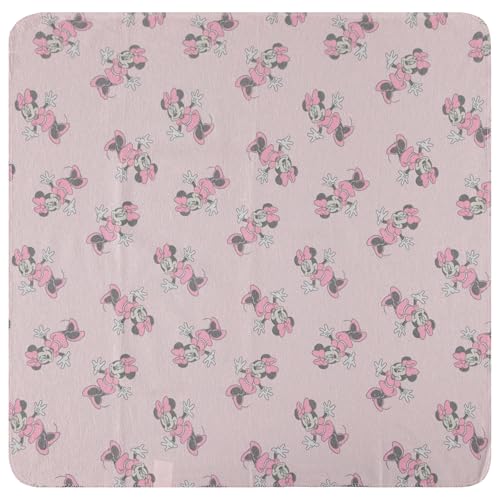 Disney Baby 4-Pack Receiving Blankets — 100% Cotton Flannel, 28" x 28" — Available in Mickey, Minnie, Pooh, Stitch or Angel — Soft Swaddle, Burp & Stroller Blankets — Gift-Ready with Ribbon Bow - color: Minnie Mouse Bows