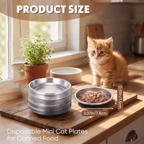 500 Pcs Mini Pet Disposable Feeding Bowls Bulk, Small Plastic Travel Food Bowls for Small Cats, Puppies, and Other Pets - Ideal for Dry & Wet Food, Water
