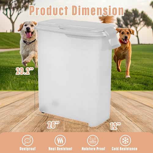 Buddeez 80-Quart Roll-Away Pet and Large Animal Food Dispenser with Scoop