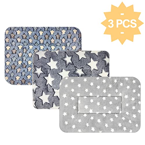 3PCS Rabbit Bed, Soft Bunny Bedding, Fleece Guinea Pig Blanket | Warm Plush Sleeping Mat, Cage Liner for Hamster Ferret Squirrel Hedgehog Rat - color: 01 - (3 Pcs)