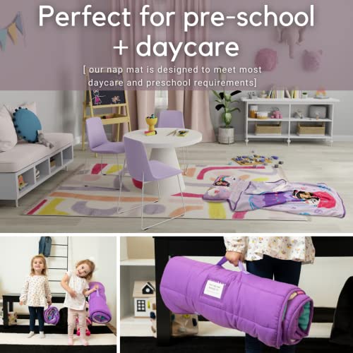 DreamWorks Gabby's Dollhouse 24"(W) X 45"(L) Soft Toddler Nap Mat with Pillow and Blanket Perfect for Preschool, Daycare, and Travel (100% Official Licensed Product) - color: Gabby's Dollhouse