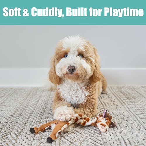 SPOT Skinneeez Giraffe 14 Inch Stuffing-Free Plush Squeaky Dog Toy – Soft Interactive Chew Toy for Small and Medium Dogs – Mess-Free Play for Light & Moderate Chewers - style: Mini Giraffe