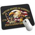 250 Anniversary Mouse Pad,Eagle and USA Flag Design - color: Black 2