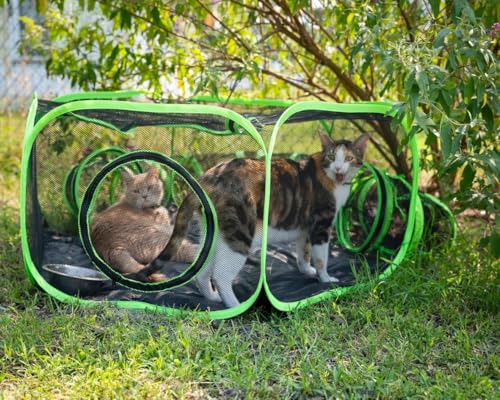 Small Animal Playpen Guinea Pig Hedgehog Cage Rabbit Cage with Fun Surround Tunnel Breathable & Transparent Pop Open Exercise Yard Fence with Top Cover Anti Escape - color: Upgrade
