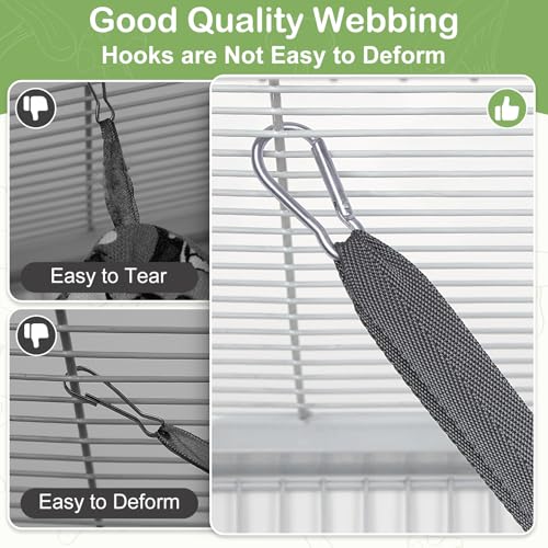 8 Pack Washable Ferret Hammock Set Cozy Small Animal Cage Bed | Versatile Cage Accessories for Rats Chinchillas and Hamsters Featuring Soft Fleece for A Warm and Cozy Retreat