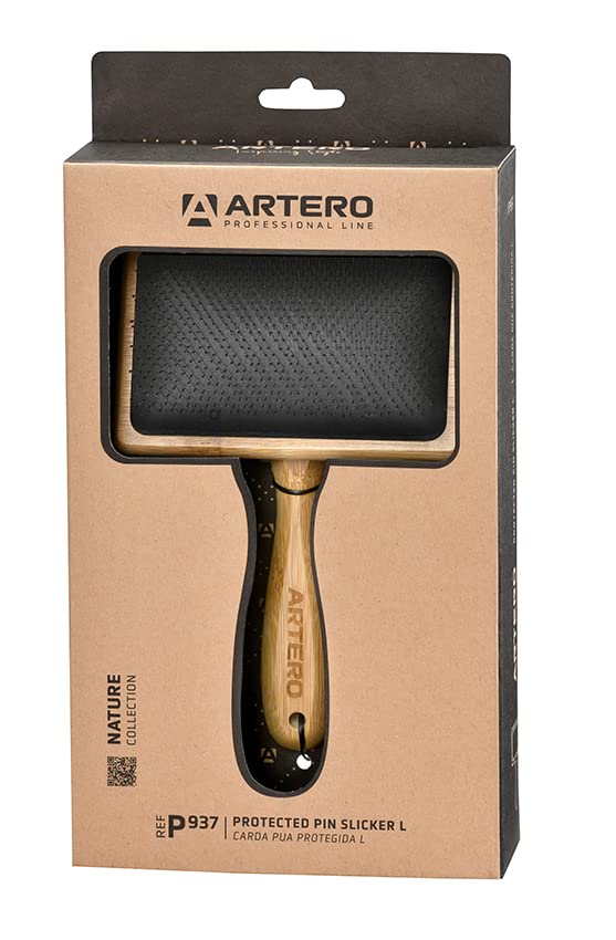 ARTERO Nature Collection Protected PIN Slicker Brush for Dogs, Cats & Sensitive Skin