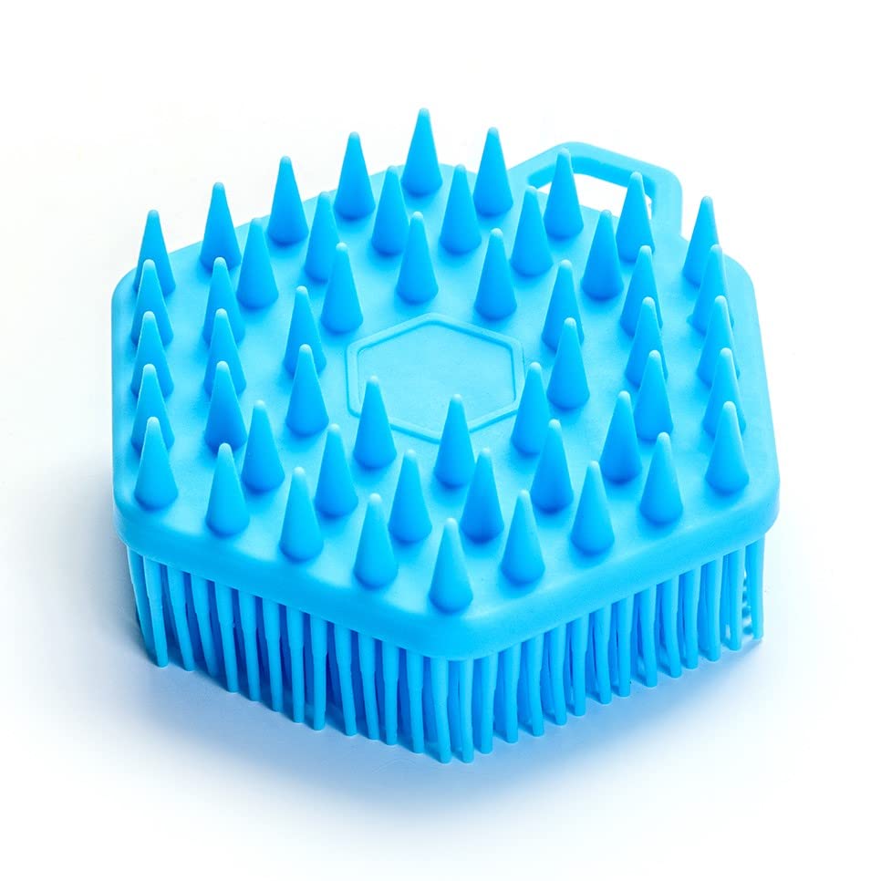 Premium Sensory Brushes for Kids or Autism,Soft Silicone Body Scrubber,2 in 1 Sensory Room Occupational Therapy,Silicone Loofah,Pets Shower Brush Bath Brush Shampoo Brush (3pcs(Hexagon)) - color: 3pcs(hexagon)