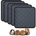 Guinea Pig Cage Liners - Washable Guinea Pig Pee Pads, Waterproof Reusable & Anti Slip Guinea Pig Bedding Fast and Super Absorbent Pee Pad for Small Animals Rabbit Hamster Rat - size: 12" 12"（5 pack Polyester）