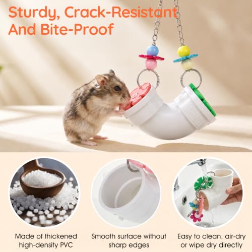 Rat Enrichment Foraging Toy Wide Opening for More Treats | Slow Feeder Hanging Fancy Cage Puzzle Toy for Rats Mice Birds Inspires Foraging Instincts to Relieve Boredom and Keep Healthy