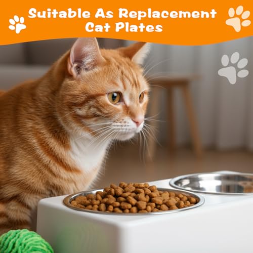 30 Pcs Stainless Steel Dog Bowls, 5.8 Inch Metal Dog and Cat Food Water Bowl, Pet Dishes for Kennel Crate, Dishwasher Safe