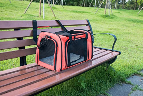 Soft Sided Carrier for Small Medium Cats Dogs,TSA Airline Approved Collapsible Travel Pet Carrier (Medium, Watermelon) - color: Watermelon, size: Medium