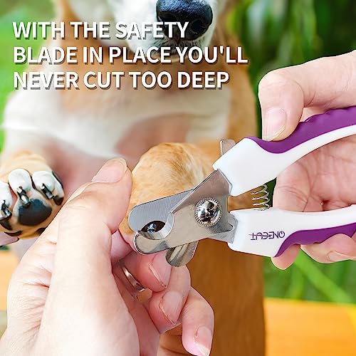 6" Dog Nail Clippers for Small, Medium and Large Breed Professional Pet Nail Trimmers -Suitable for Cats, Rabbits and Guinea Pigs with Safety Guard to Avoid Over Cutting (Pink) - color: Pink