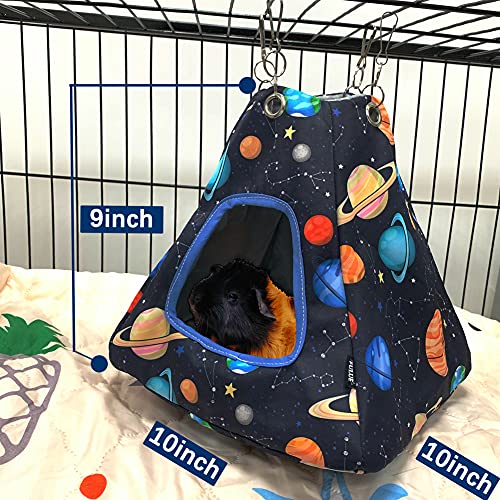 Guinea Pig Hideout Ferret Hammock, Tough Chow Mat Material, Easy to Clean, Suitable for Small Pets - color: black