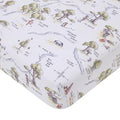 Disney Classic Winnie the Pooh Sage, Tan, and White, Map of 100 Acre Woods Super Soft Nursery Fitted Crib Sheet - color: Classic Winnie the Pooh Sage & Tan, size: Crib